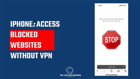 how to unblock sites on iphone without vpn